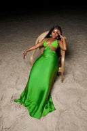 green dress
